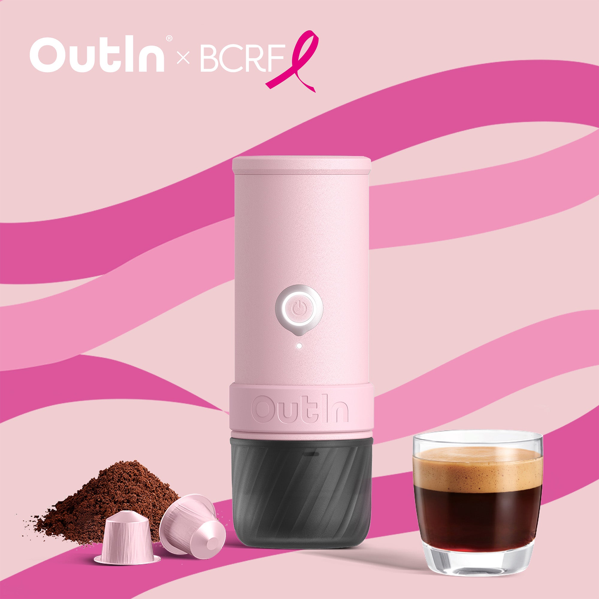 OutIn Mino Tragbare Elektrische Espressomaschine (Rose Clay) X BCRF