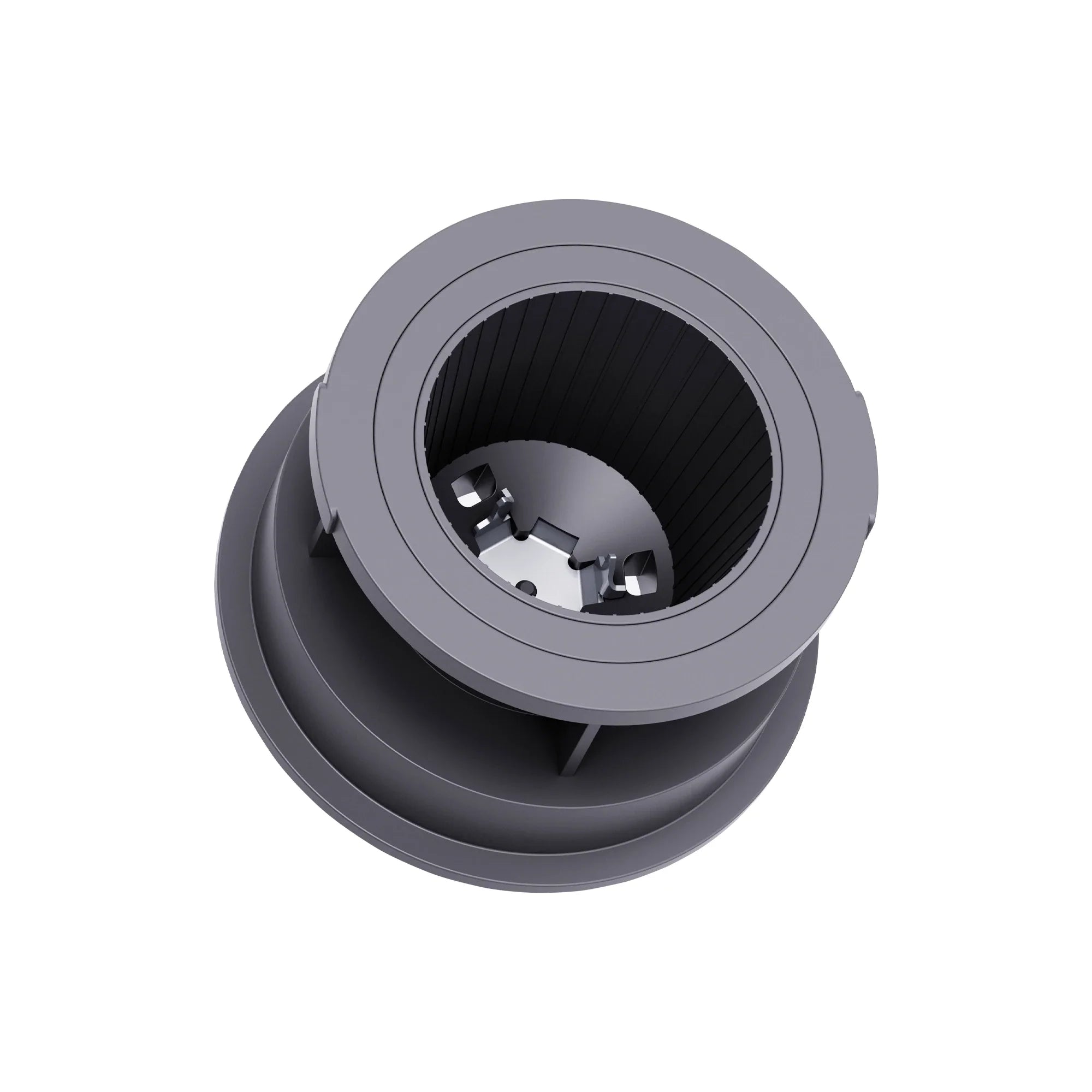 Capsule Adapter for Outin Nano Espresso Machine in gray color.