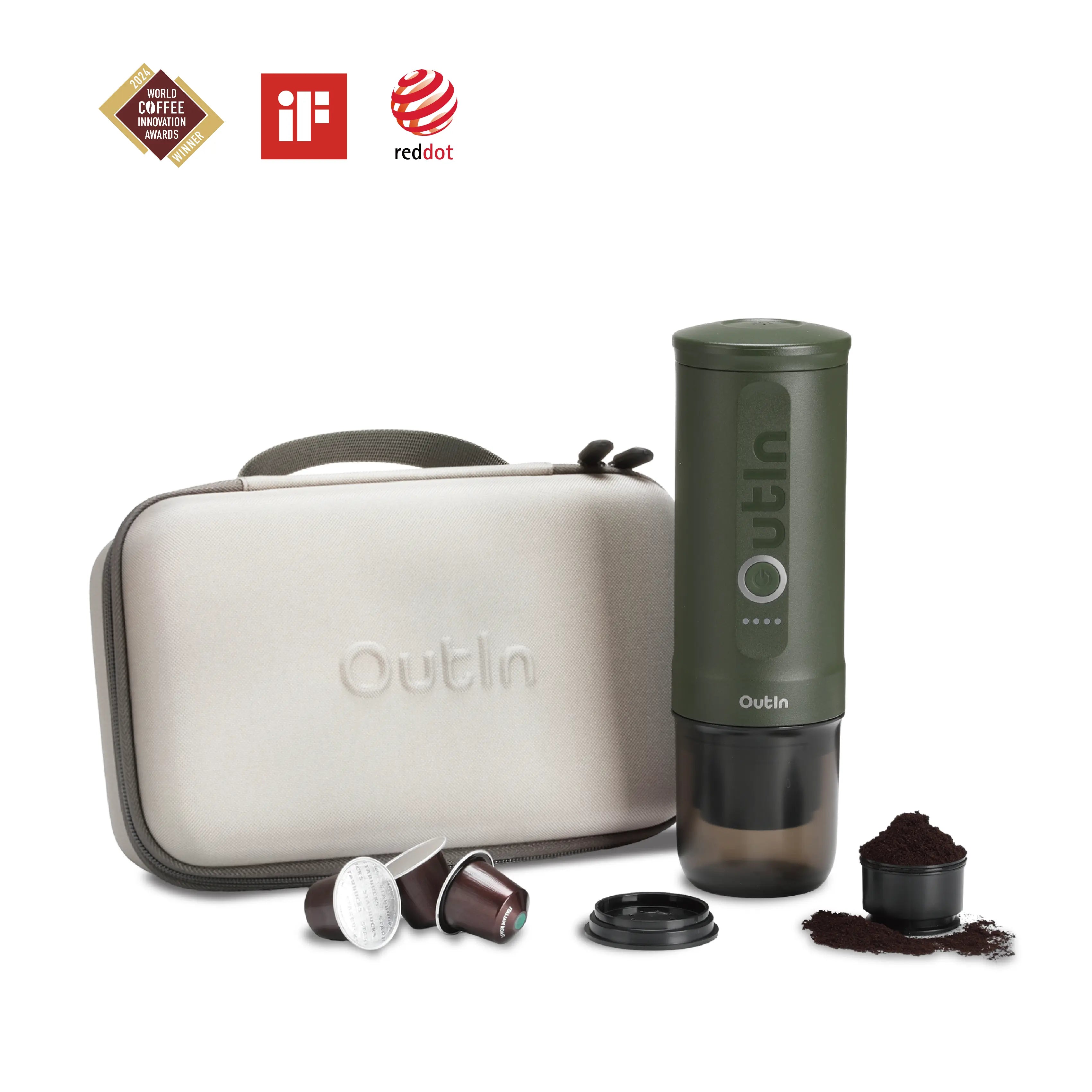 Espresso-Geschenkset für Reisende (Waldgrün)