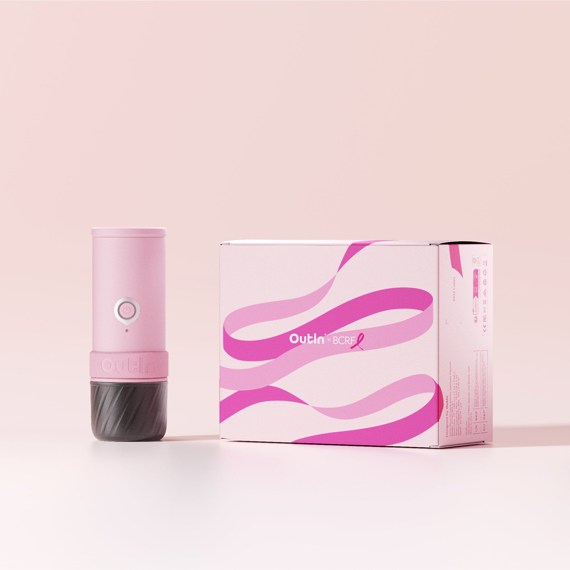 OutIn Mino Tragbare Elektrische Espressomaschine (Rose Clay) X BCRF (Vorbestellung)