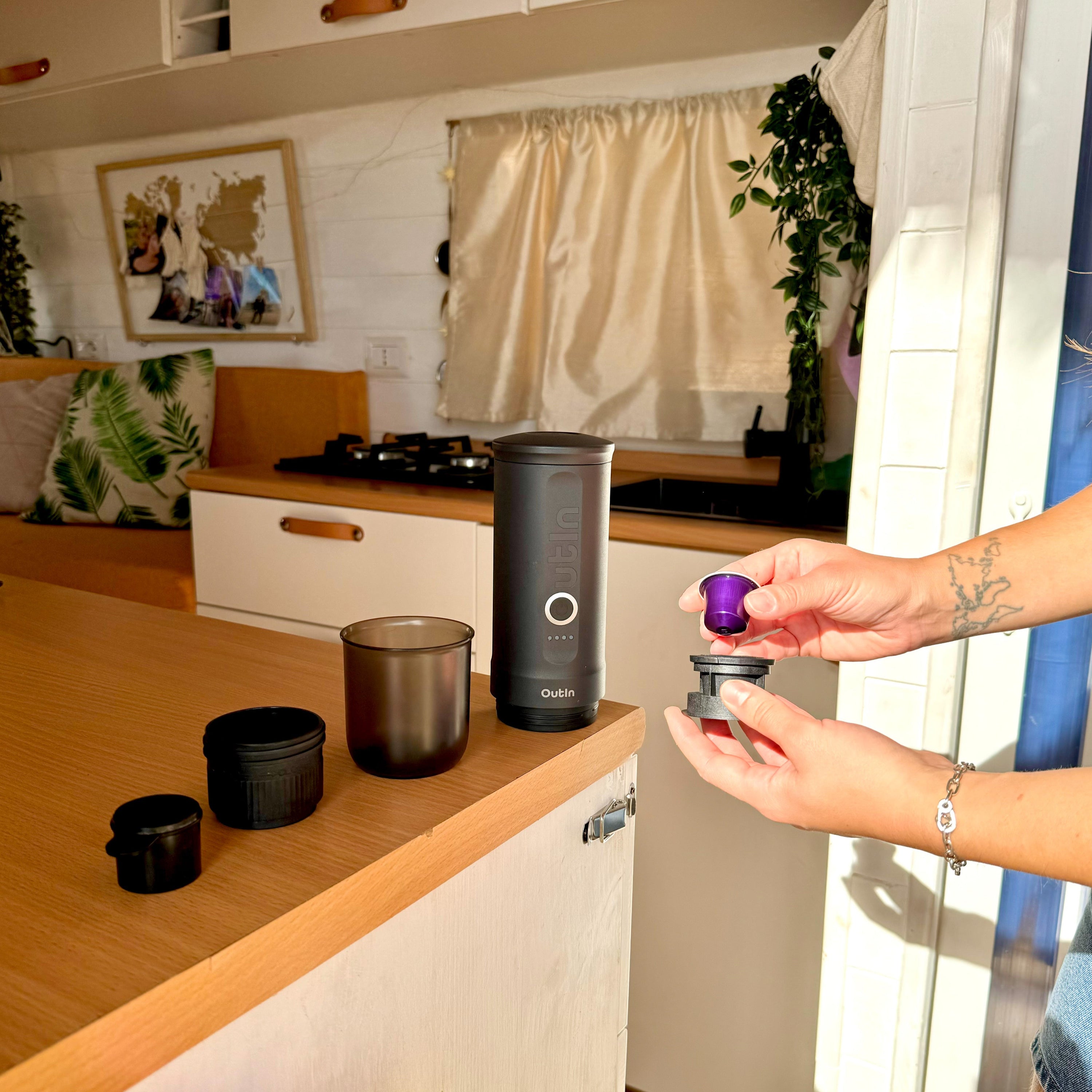 outin nano tragbare elektrische espressomaschine