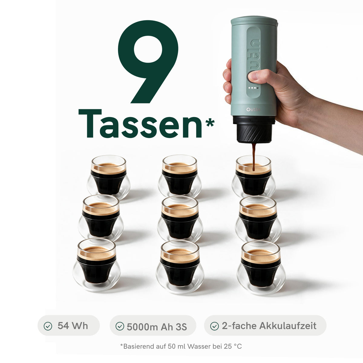 OutIn Nano 2 Tragbare Elektrische Espressomaschine